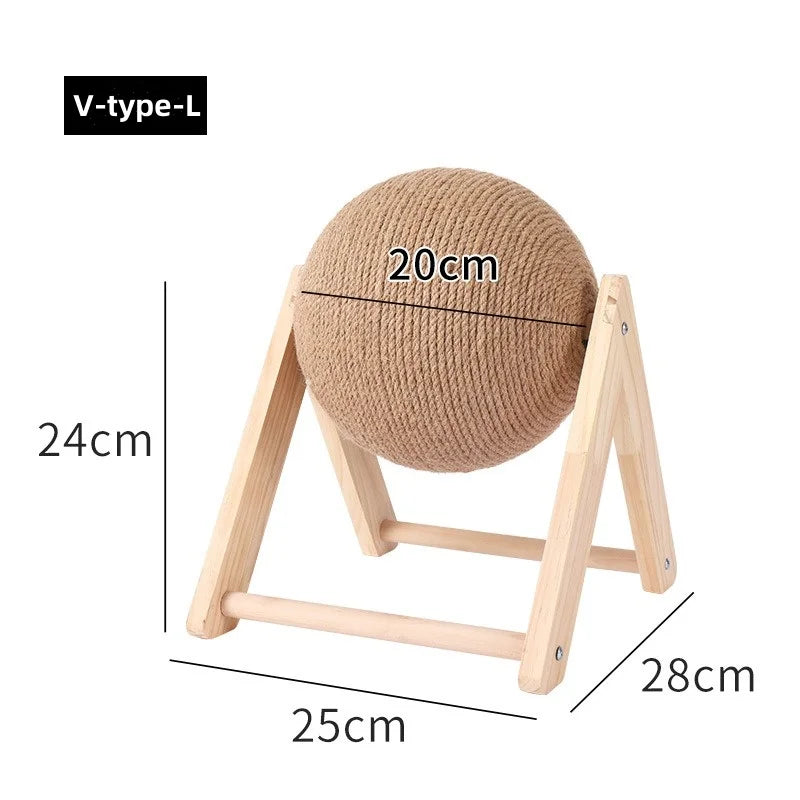 Cat Scratching Ball Toy Kitten Sisal Rope Ball Board