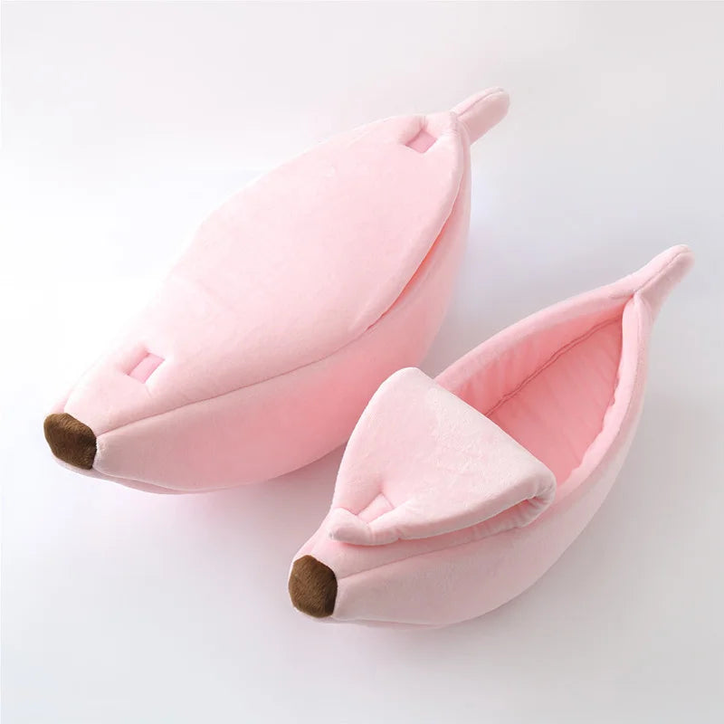 Banana Cat Bed House Funny Cute Cozy Cat Mat Beds