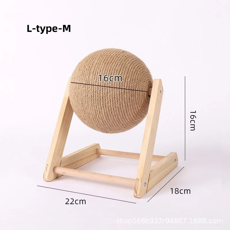 Cat Scratching Ball Toy Kitten Sisal Rope Ball Board