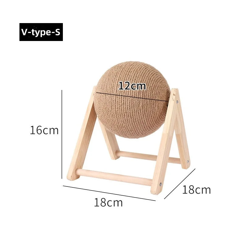 Cat Scratching Ball Toy Kitten Sisal Rope Ball Board
