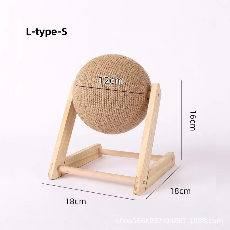 Cat Scratching Ball Toy Kitten Sisal Rope Ball Board