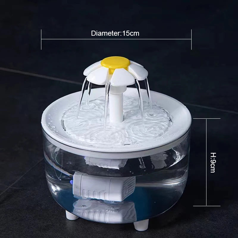 Pets Water Fountain Auto Filter USB Electric Mute Cat