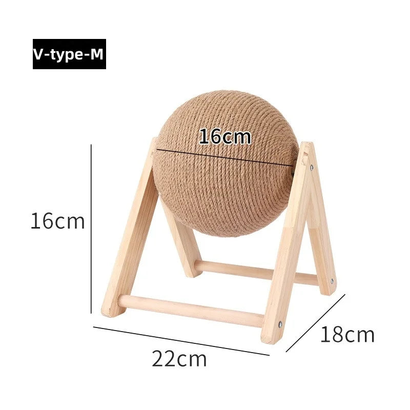 Cat Scratching Ball Toy Kitten Sisal Rope Ball Board