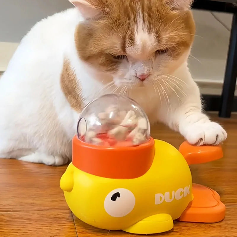 Dog, cat, pet feeder, little yellow duck, interactive puzzle