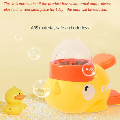 Dog, cat, pet feeder, little yellow duck, interactive puzzle