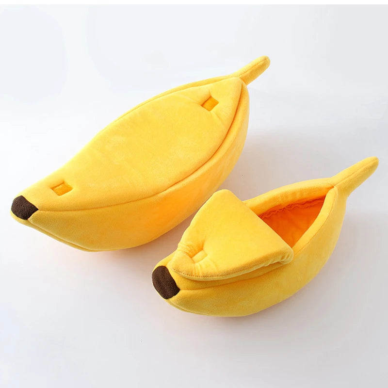 Banana Cat Bed House Funny Cute Cozy Cat Mat Beds