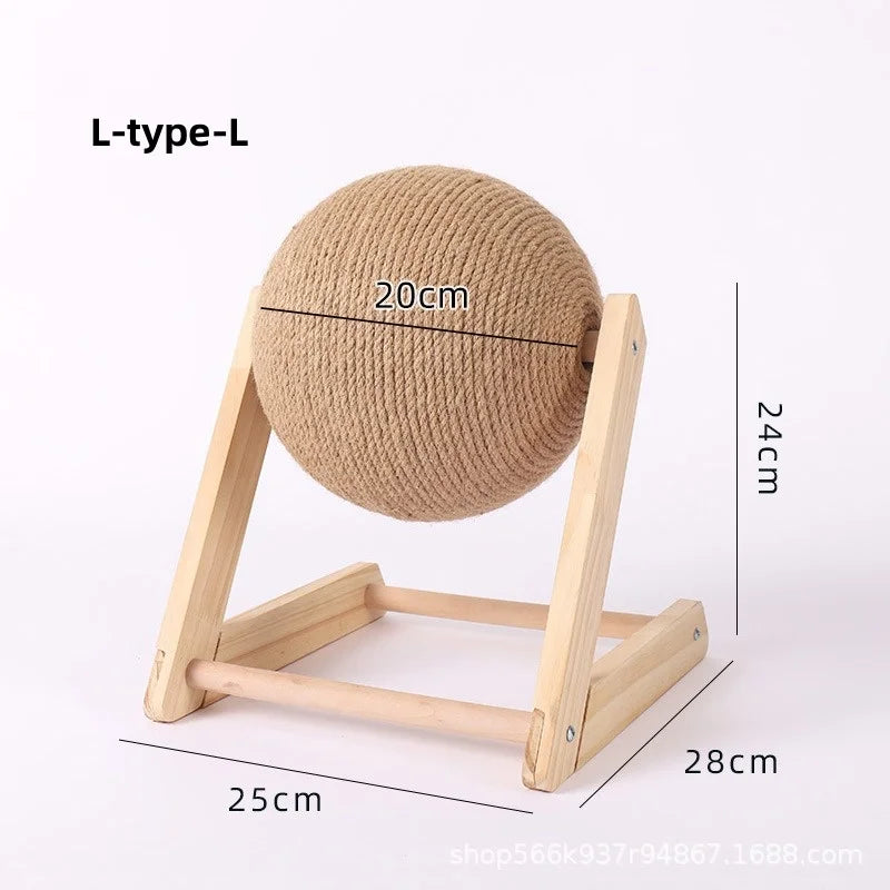 Cat Scratching Ball Toy Kitten Sisal Rope Ball Board