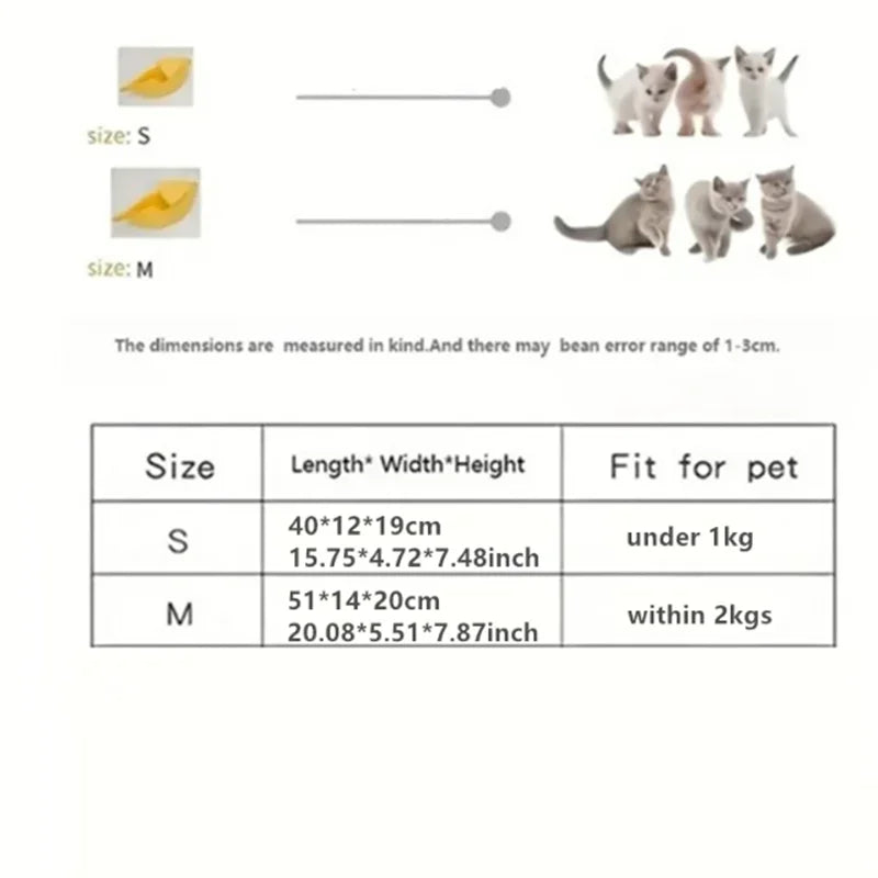 Banana Cat Bed House Funny Cute Cozy Cat Mat Beds