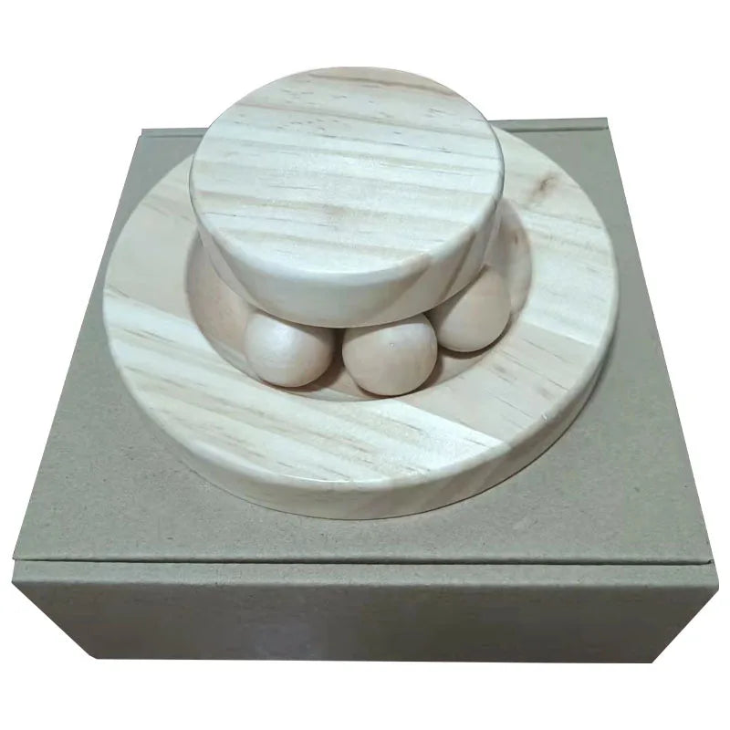 Wooden 2/3 Levels Pet cat Toy Tower Tracks Disc ca