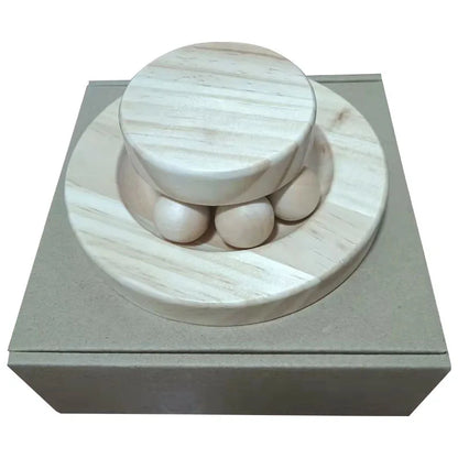 Wooden 2/3 Levels Pet cat Toy Tower Tracks Disc ca