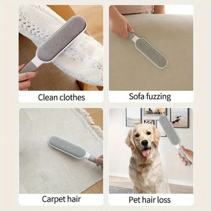 Double-sided Pet Hair Removal Brush - 1pc Reusable