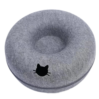 Felt Donut Bed for Cats House With Breather Hole Dog