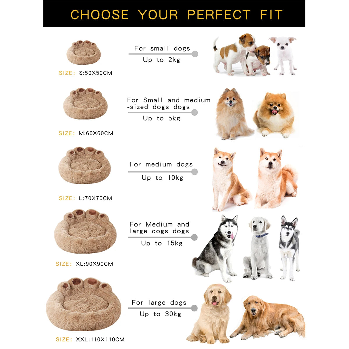 Fluffy Dog Bed Plush Kennel Accessories Pet Products