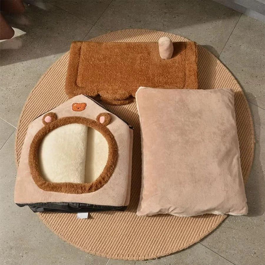 Foldable Pet House Removable Washable Cat House Puppy