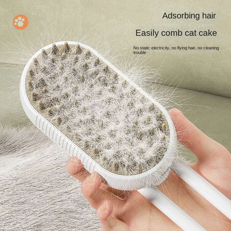 Steamy Dog Brush Electric Spray Cat Hair Brush 3 in1 Dog