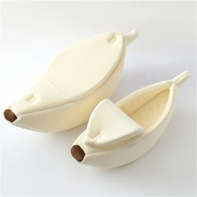 Banana Cat Bed House Funny Cute Cozy Cat Mat Beds