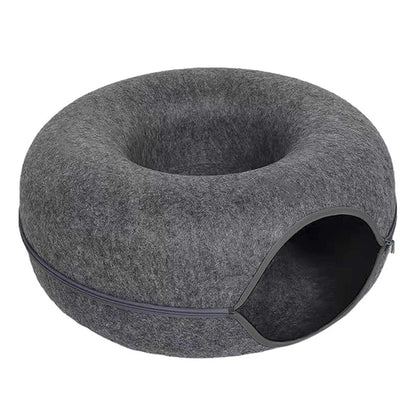 Felt Donut Bed for Cats House With Breather Hole Dog