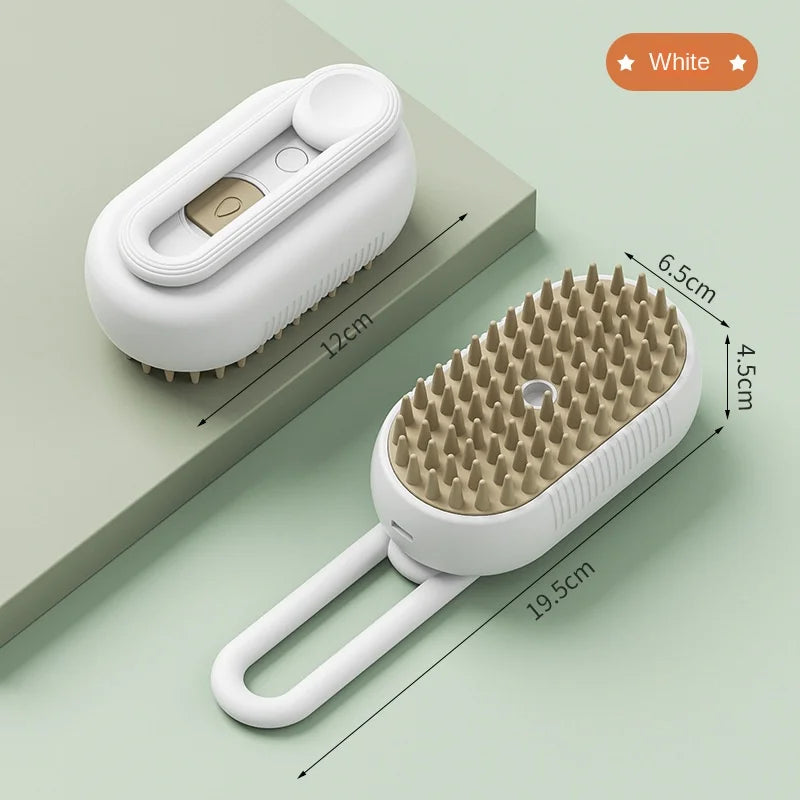 Steamy Dog Brush Electric Spray Cat Hair Brush 3 in1 Dog