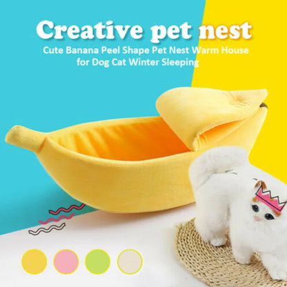 Banana Cat Bed House Funny Cute Cozy Cat Mat Beds